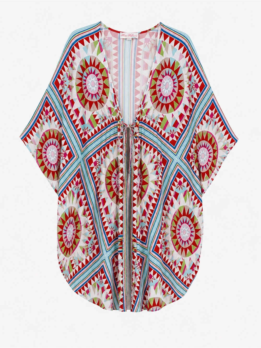 Mara Hoffman Geometric Kaftan Swim Cover Up One Size Resort Beach